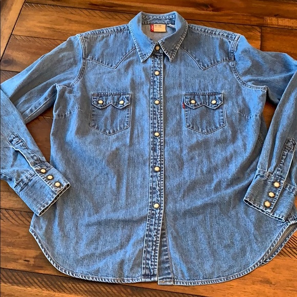 levi's snap button shirts